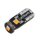 Светодиодная лампа Т10 (W5W) 3SMD 2835 с драйвером 12V Жовта