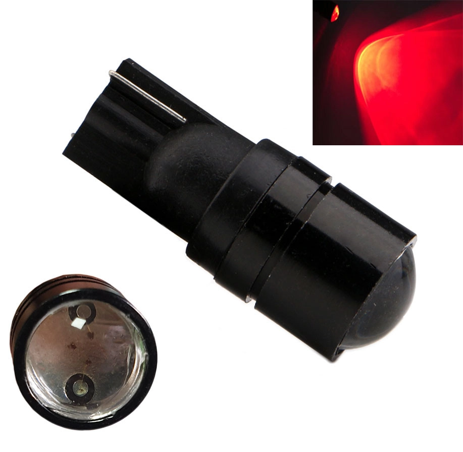 3259838246_svitlodiodna-lampa-t10 Світлодіодна лампа Т10 W5W COB 1,5W 12V Червона - Зображення 1