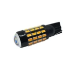 Світлодіодна лампа Т10 W5W 54 SMD 3014 12V Жовта з лінзою та драйвером - Зображення 3