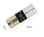 Світлодіодна лампа Т10 (W5W) 24SMD 4014 з обманкою і драйвером 12V Блакитна ICE BLUE - Зображення 2