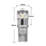 Світлодіодна лампа Т10 W5W 4SMD 2835 12V з лінзою і драйвером Біла - Зображення 2