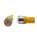 Світлодіодна лампа Т10 W5W 3SMD 2835 з лінзою 12V Жовта