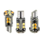 Світлодіодна двоколірна лампа Т10 W5W 20SMD 3030 12V Холодне біле та жовте світло - Зображення 4