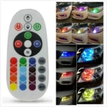 Світлодіодні лампи RGB W5W T10 6 SMD 5050 стробоскоп з пультом дистанційного керування - Зображення 4