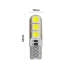 Світлодіодна лампа Т10 W5W 6 SMD 5050 стробоскоп 12V Біла silicone  FLASH - Зображення 4