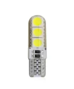Світлодіодна лампа Т10 W5W 6 SMD 5050 стробоскоп 12V Біла silicone  FLASH - Зображення 3