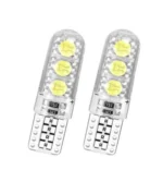 Світлодіодна лампа Т10 W5W 6 SMD 5050 стробоскоп 12V Біла silicone  FLASH