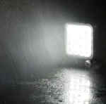 Світлодіодна балка (додаткова фара) 16LED 85 * 85мм квадрат 48W 12-24V Біла - Зображення 5