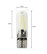 Світлодіодна лампа Т10 W5W COB скло 12V Біла - Зображення 4