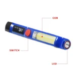 Портативний ручний світлодіодний ліхтарик на магніті Led COB 5W три режими роботи Білий - Зображення 3