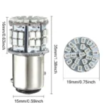 Світлодіодна LED лампа в поворот червоного ліхтаря +1156 BA15s P21W 50 SMD 3020 12V Жовта для сертифікації - Зображення 4