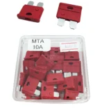 Комплект запобіжників автомобільних MTA Євро 10А Прапорцевих (50 шт)