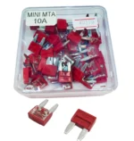 Комплект запобіжників автомобільних MTA mini 10A  прапорцевих (100шт)