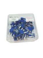 Комплект запобіжників автомобільних MTA mini 15A Прапорцевий (100 шт) - Зображення 3