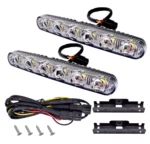 Денні ходові вогні універсальні світлодіодні фари ДХВ з біжучим поворотом DRL Led Білий Жовтий