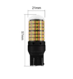 Двоколірні світлодіодні лампи 7443 T20 W21/5W 168 SMD 3014 12V Білий Жовтий - Зображення 4