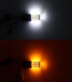 Двоколірні світлодіодні лампи 7443 T20 W21/5W 168 SMD 3014 12V Білий Жовтий - Зображення 2