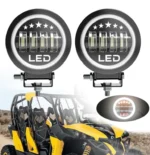 Світлодіодна противотуманная балка, додаткова фара Led кругла 11 см з ангельськими глазками