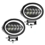 Світлодіодна противотуманная балка, додаткова фара Led овальна з ангельськими глазками - Зображення 3