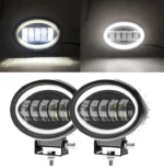 Світлодіодна противотуманная балка, додаткова фара Led овальна з ангельськими глазками - Зображення 2