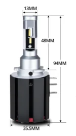 Автомобільні світлодіодні лампи з цоколем H15 V series 12 pcs 48W 5600Lm 11-30V - Зображення 4