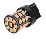 Світлодіодна лампа 7440 T20 W21W W3x16d 33 SMD 2835 12V з обманкою Жовта