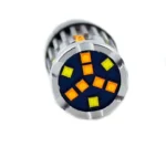 Світлодіодна двоколірна лампа 3157 T25 P27 / 7W W3x16q 21SMD 2525 12V Білий Жовтий з обманкою - Зображення 5