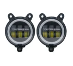 Світлодіодна протитуманна балка фара Led ВАЗ Priora, Газель з ангельськими очками габарит та поворот Білий - Зображення 3