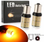 Світлодіодна лампа з цоколем 1156 BAU15s PY21W 144 SMD 3014 12V Жовтий зі зміщенням