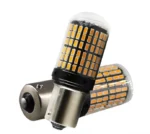 Світлодіодна лампа з цоколем 1156 BAU15s PY21W 144 SMD 3014 12V Жовтий зі зміщенням - Зображення 4