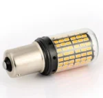 Світлодіодна лампа з цоколем 1156 BAU15s PY21W 144 SMD 3014 12V Жовтий зі зміщенням - Зображення 5