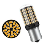 Світлодіодна лампа з цоколем 1156 BA15s P21W 144 SMD 3014 12V Жовтий - Зображення 3