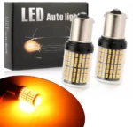 Світлодіодна лампа з цоколем 1156 BA15s P21W 144 SMD 3014 12V Жовтий - Зображення 2