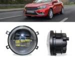 Світлодіодна балка протитуманна, фара Led кругла 90мм 3,5" OPEL, PEUGEOT, RENAULT, FORD, Citroen Метал