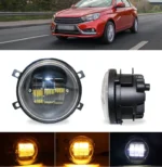 Світлодіодна балка протитуманна, фара Led кругла 90мм 3,5" OPEL, PEUGEOT, RENAULT, FORD, Citroen Метал