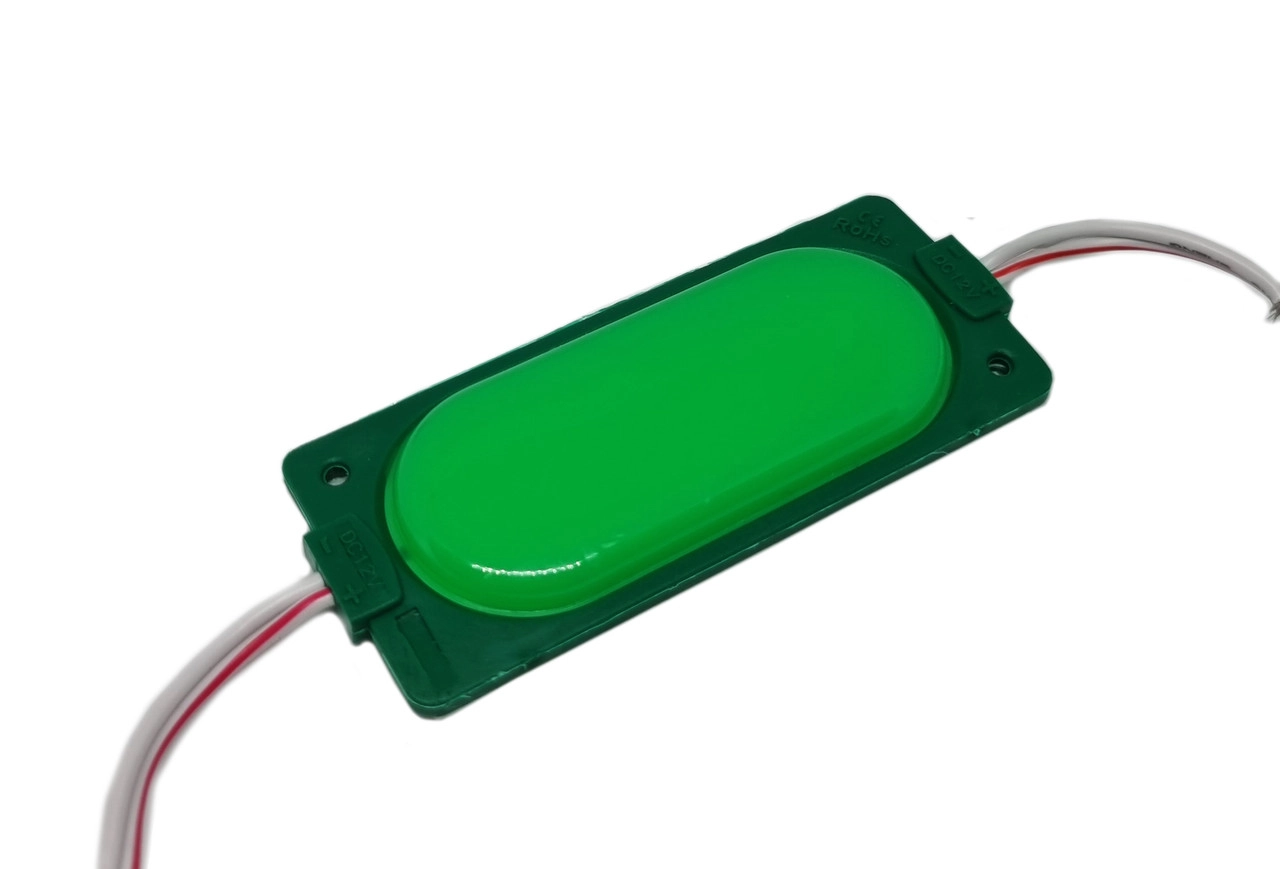 3424132765_svitlodiodnij-modul-cob Світлодіодний модуль COB 3W 8535 12V Зелений на скотчі - Зображення 1