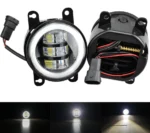 Світлодіодна протитуманна балка з денними вогнями ходовими Angel eye 3 лінзи 3,5 дюйма 90 см Біла