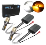 Денні ходові вогні Дхо з режимом функцією повороту 1156 PY21W BAU15S 12 smd Cree Білий Жовтий з обманкою