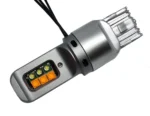 Денні ходові вогні Дхо з режимом функцією повороту 7440 T20 W21W W3x16d 12 smd Cree Білий Жовтий з обманкою - Зображення 2