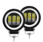 Світлодіодна протитуманна балка Led із СТГ 30W 3 лінзи з жовтим ангельським глазом - Зображення 2