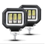 Світлодіодна протитуманна балка Led із СТГ 30W 3 лінзи з жовтим ангельським глазом - Зображення 4