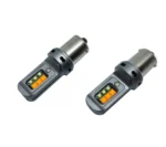 Світлодіодна лампа з цоколем 1156 BAU15s PY21W 12SMD CREE 12V Білий Желтий з обманкою, зі зміщенням