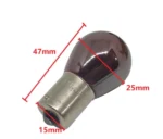 Автомобільна лампа з цоколем 1156 BAU15s PY21W S25 12V Chrome Amber Жёлтый со смещением - Зображення 3