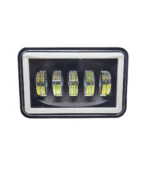 Світлодіодна протитуманна фара ПТФ LED 5 лінз з ангельськими очками ближнє дальнє світло Біла - Зображення 4