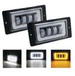 Світлодіодна Led ПТФ протитуманка. ВАЗ 2110, 2111, 2112, 2114, 2115 з ангельськими очима, габаритом та поворотом