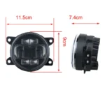 Світлодіодна протитуманна фара Led кругла 90мм 3,5" 30W чітка смуга світла ДХО Поворот Ford Білий Жовтий - Зображення 3