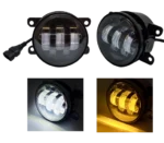 Світлодіодна протитуманна балка Led кругла 5 лінз 90мм 3,5" OPEL, PEUGEOT, RENAULT, FORD Білий Жовтий