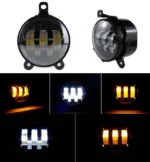 Світлодіодні протитуманні фари Led ПТФ ВАЗ 2170 - 2173 Лада Пріора, Priora, Газель, Granta 90мм Білий Жовтий - Зображення 2