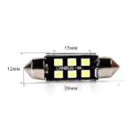 Світлодіодна лампа C5W Festoon 6SMD 3030 12V 39мм з обманкою Білий - Зображення 3