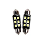 Світлодіодна лампа C5W Festoon 6SMD 3030 12V 39мм з обманкою Білий - Зображення 2